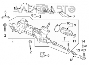 Рулевой наконечник левый Honda Accord 18-22