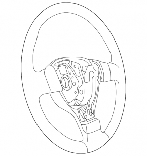 Руль голый VW Beetle 12-19 резина черная