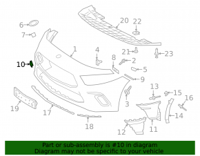 Capac cârlig remorcare bară față Mercedes Clasa A V177 19-22 AMG (pachet)