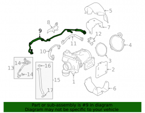 Conductă de admisie turbocompresor Land Rover Range Rover Velar 18-26 2.0T