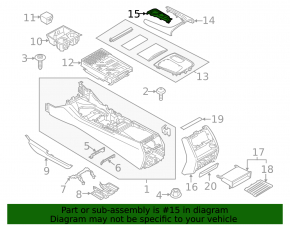 Накладка шифтера BMW 7 G11 G12 16-22 хром