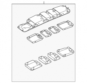 Плафон освещения передний VW Tiguan 09-15 без люка беж, на 4 кармана