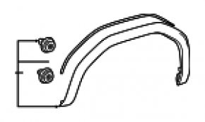 Накладка арки крыла передняя правая Toyota Land Cruiser 24-26 тип 1