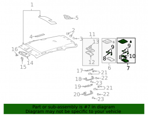 Освещение переднее с управлением люка Lexus RX300 RX330 RX350 RX400h 04-09 серое