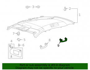 Ручка потолка задняя правая Ford Bronco Sport 21-26 серая