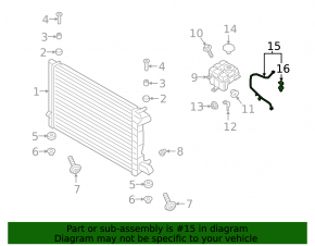 Conductă de retur răcire, rezervor-radiator, Porsche Cayenne 19-26 3.0T, 2 piese