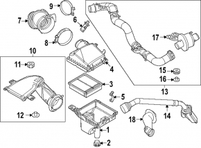 Верхняя крышка корпуса воздушного фильтра Mazda CX-90 24-26 PHEV