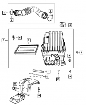 Воздухоприемник Dodge Journey 11-20 2.4
