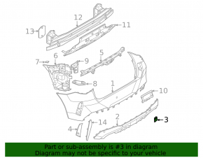 Заглушка буксиривочного крюка заднего бампера BMW X3 G45 25-26 M50