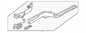 Четверть передняя правая VW Passat b7 12-15 USA серебро, мятый пистолет