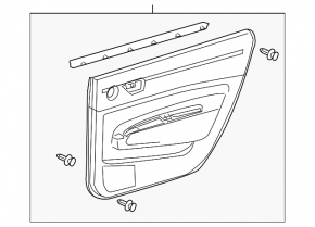 Обшивка двери карточка задняя левая беж Toyota Prius 20 04-09 под jbl