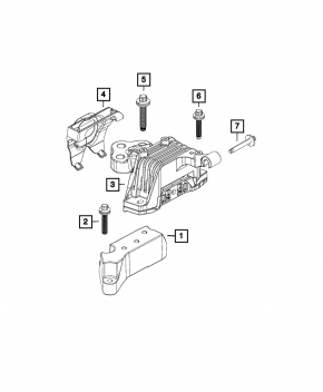 Подушка двигателя левая Chrysler 200 15-17 2.4