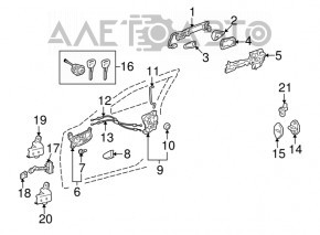 Ограничитель двери передней левой Lexus IS250 IS300 IS350 06-14