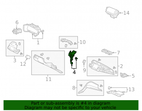 Capacul torpedoului sub butonul de start/stop pentru Honda Insight 19-22