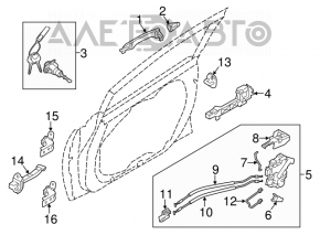 Ручка двери внешняя передняя левая Kia Forte 4d 14-18