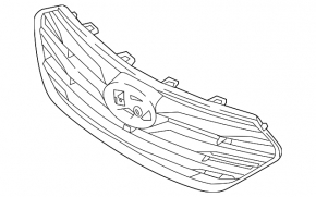 Решетка радиатора grill Hyundai Santa FE Sport 17-18 рест, без камеры