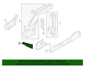 Кронштейн передней стойки правый Ford Mustang mk6 15-23 2.3T