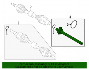 Arbore intermediar față dreapta Lincoln Corsair 20-26 2.0 2.3, awd