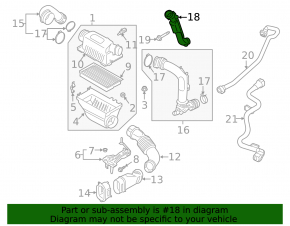 Воздуховод на впуск Ford Explorer 20-24 3.0T