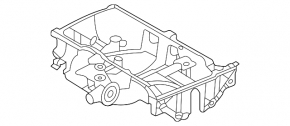 Полуподдон масляный Mitsubishi Outlander 22-26 2.5