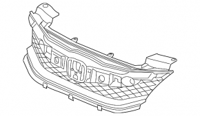 Grila radiator Honda Accord 16-17 2d