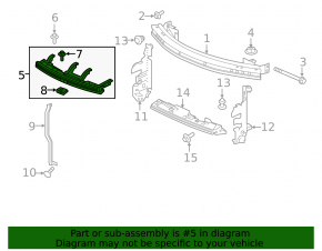 Suport bara față centrală Honda Pilot 16-18