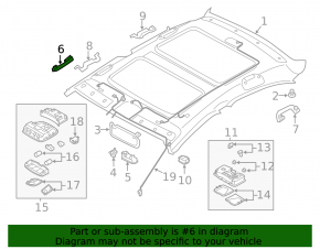 Ручка потолка передняя правая Hyundai Sonata 11-15 серая