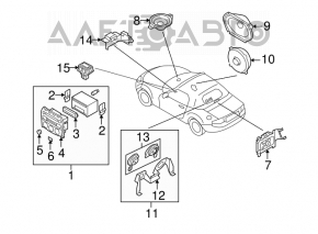 Динамик торпедный Mazda3 MPS 09-13