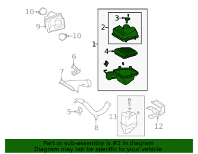 Корпус воздушного фильтра Toyota Camry v40 3.5