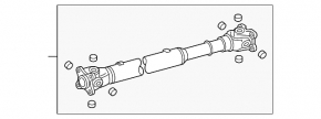 Карданный вал кардан передний Lexus GX470 03-09