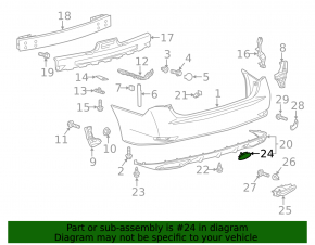 Заглушка буксировочного крюка заднего бампера правая Lexus GS350 13-15