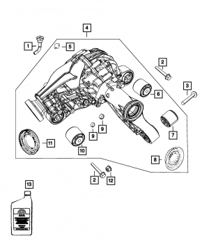 Передний редуктор Jeep Grand Cherokee WK2 12-18 3.70