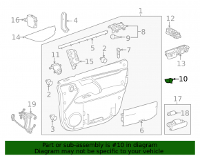 Заглушка ручки двери внутренняя передняя левая Lexus RX350 RX450h 16-22
