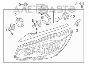Фара передняя левая Kia Sorento 16-18 дорест usa