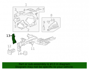 Suport TV dreapta pentru Buick Encore 13-19
