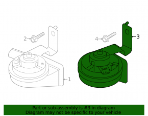 Сигнал low Kia K5 21-24 с кронштейном
