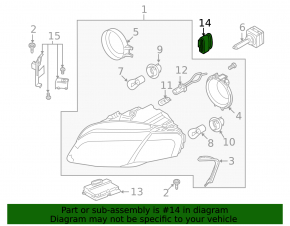 Фишка передней фары Audi A3 8V 15-16 xenon hid
