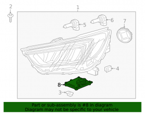 Блок управления фарой левый Buick Encore 17-20 Full LED