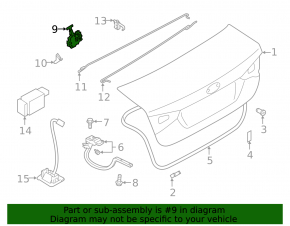 Замок крышки багажника Subaru Legacy 15-19