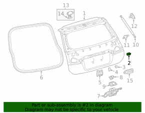 Отбойник двери багажника левый Lexus CT200h 11-17