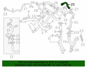 Țeavă de răcire superioară Audi Q7 4L 11-15 3.0