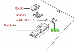 Capac mic pentru oglinda interioară pentru Toyota Rav4 2016-2018