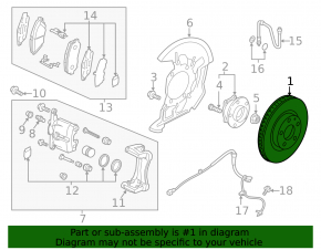 Диск тормозной передний правый Mazda CX-3 16-21 295/25мм