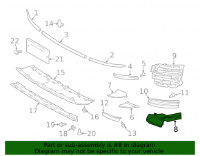 Conductă de aer bară față dreapta pentru Land Rover Range Rover 18-21.