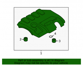 Накладка двигателя Audi Q3 8U 15-18 CCTA TFSI