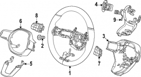 Накладка руля Honda Accord 23-26 большая, черная