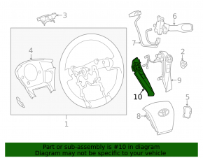 Кнопки управления на руле левые Toyota Prius V 12-14 под голосовое, тычки