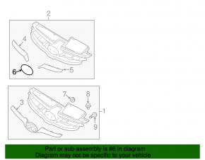 Эмблема решетки радиатора grill Hyundai Elantra UD 11-13 дорест