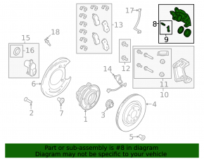 Etrier de frână spate dreapta electric pentru Land Rover Range Rover 22-25, negru
