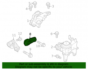 Подушка двигателя задняя Mitsubishi Outlander 22-26